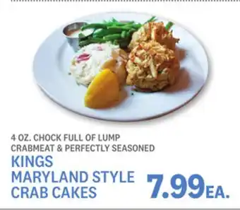 Kings Food Markets Kings maryland style crab cakes offer