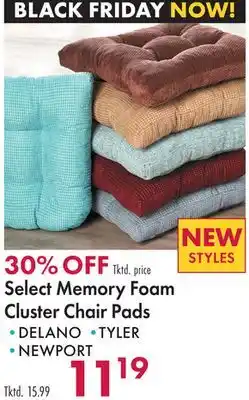 Boscov's Select memory foam cluster chair pads offer