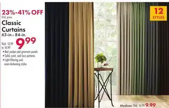 Boscov's Classic curtains offer