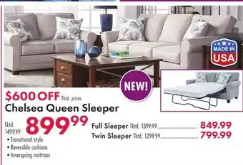 Boscov's Chelsea queen sleeper offer