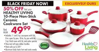 Boscov's Healthy living 10-piece non-stick ceramic cookware set offer