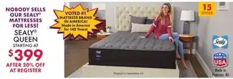Boscov's Sealy queen offer