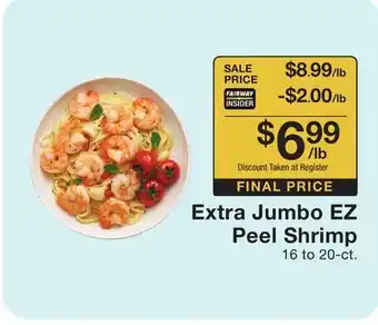 Fairway Store Market Extra jumbo ez peel shrimp offer