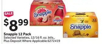 Stop&Shop Snapple 12 pack offer