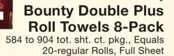 Fairway Store Market Bounty double plus roll towels 8-pack offer
