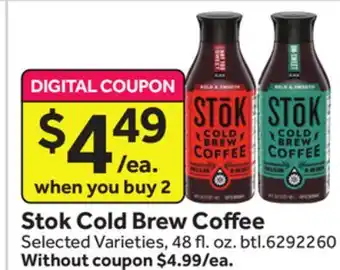 Stop&Shop Stok cold brew co ee offer