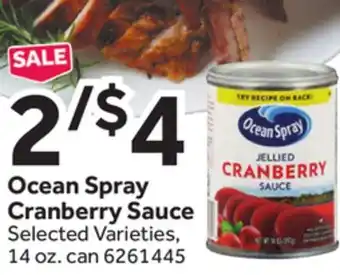 Stop&Shop Ocean spray cranberry sauce offer