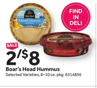Stop&Shop Boar's head hummus offer