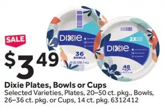 Stop&Shop Dixie plates, bowls or cups offer