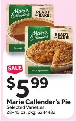 Stop&Shop Marie callender's pie offer