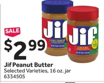 Stop&Shop Jif peanut butter offer