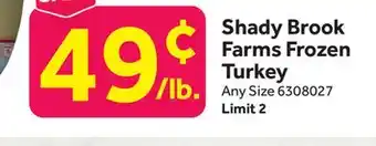 Stop&Shop Shady brook farms frozen turkey offer
