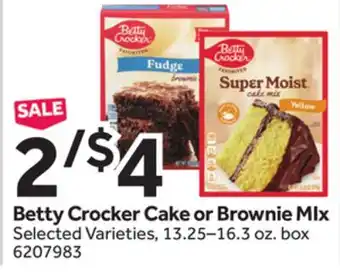 Stop&Shop Betty crocker cake or brownie mix offer