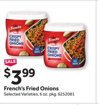 Stop&Shop French's fried onions offer
