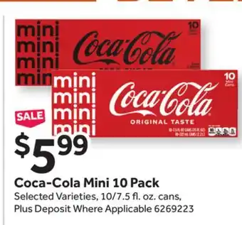 Stop&Shop Coca-cola mini 10 pack offer