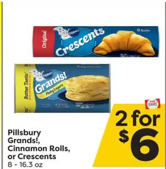 Weis Markets Pillsbury grands!, cinnamon rolls, or crescents offer