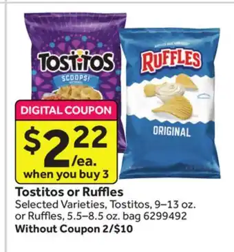 Stop&Shop Tostitos or ruffles offer