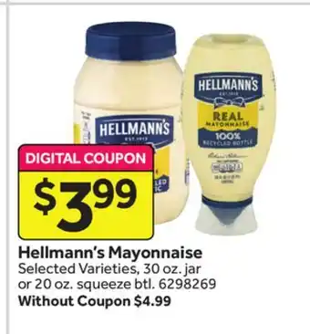 Stop&Shop Hellmann's mayonnaise offer