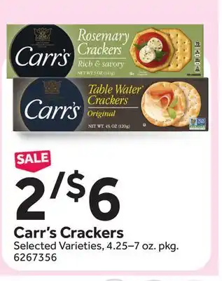 Stop&Shop Carr's crackers offer