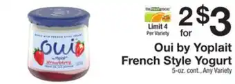 The Fresh Grocer French style yogurt offer