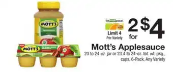 The Fresh Grocer Applesauce offer