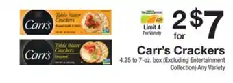 The Fresh Grocer Crackers offer