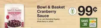 The Fresh Grocer Cranberry sauce offer