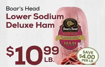 DeCicco & Sons Boar's head lower sodium deluxe ham offer