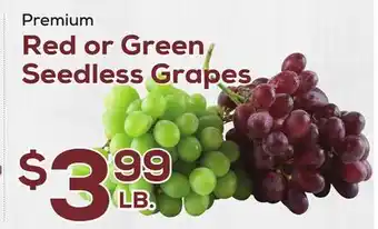 DeCicco & Sons Premium red or green seedless grapes offer