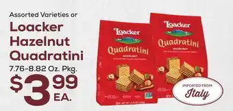 DeCicco & Sons Loacker hazelnut quadratini offer