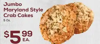 DeCicco & Sons Jumbo maryland style crab cakes offer