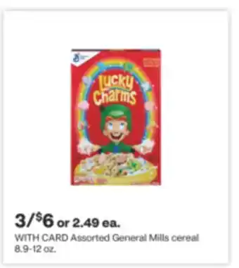 CVS Assorted general mills cereal 8.9-12 oz offer