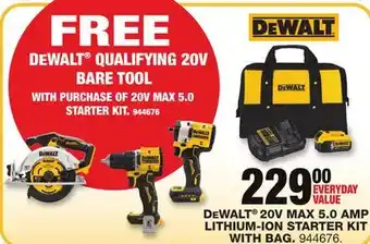 Blain's Farm & Fleet Dewalt 20v max 5.0 amp lithium-ion starter kit with bag offer