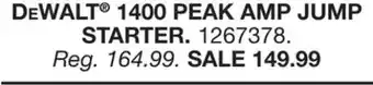 Blain's Farm & Fleet Dewalt 1400 peak amp jump starter offer