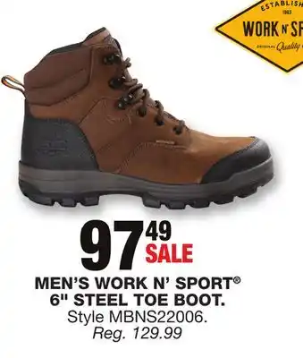 Blain's Farm & Fleet Men's work n' sport 6 steel toe boot offer