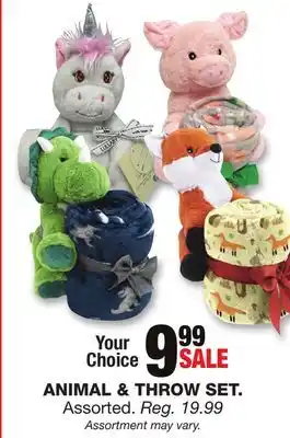 Blain's Farm & Fleet Animal & throw set offer