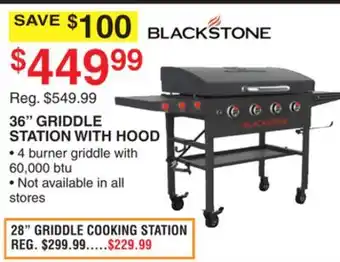 Dunham's Sports Blackstone 36 griddle station with hood offer