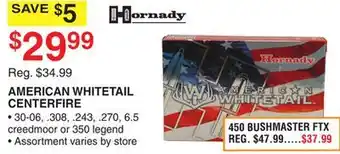 Dunham's Sports Hornady american whitetail centerfire offer