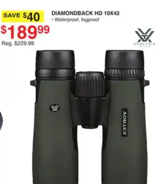 Dunham's Sports Vortex diamondback hd 10x42 offer