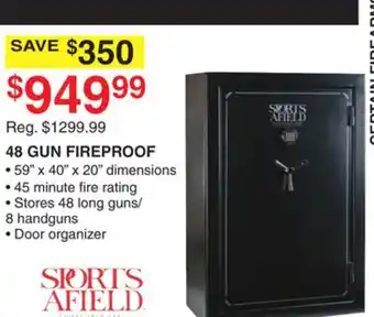 Dunham's Sports Sports afield 48 gun fireproof offer