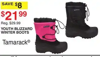Dunham's Sports Tamarack youth blizzard winter boots offer