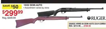Dunham's Sports Ruger 10/22 semi-auto offer
