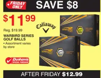 Dunham's Sports Callaway warbird series golf balls offer