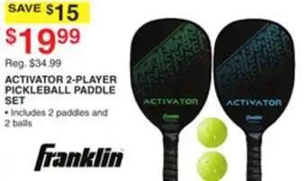 Dunham's Sports Franklin activator 2-player pickleball paddle set offer