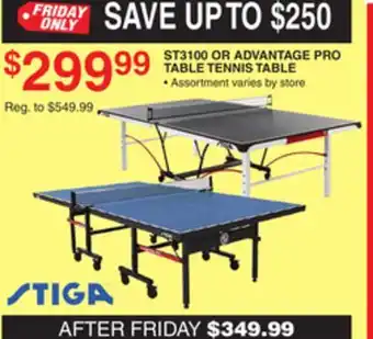 Dunham's Sports Stiga advantage pro table tennis table offer