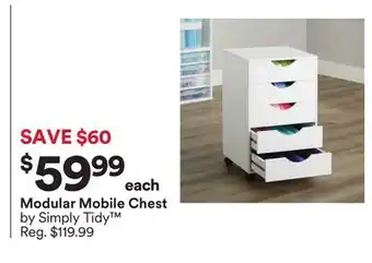 Michaels Modular mobile chest by simply tidy offer