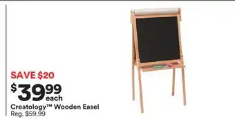 Michaels Creatology wooden easel offer