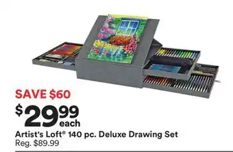 Michaels Artist's loft 140 pc. deluxe drawing set offer