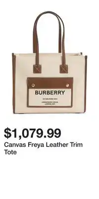 TJ Maxx Canvas freya leather trim tote offer