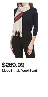TJ Maxx Made in italy wool scarf offer